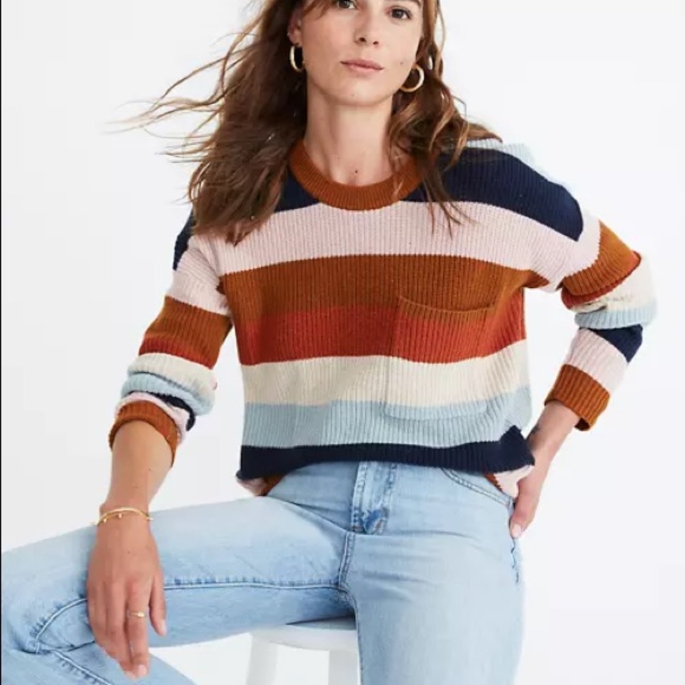 Madewell Thompson pocket pullover sweater S